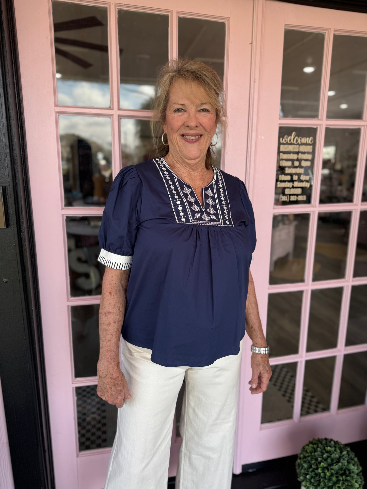 Jessica Embroidered Top