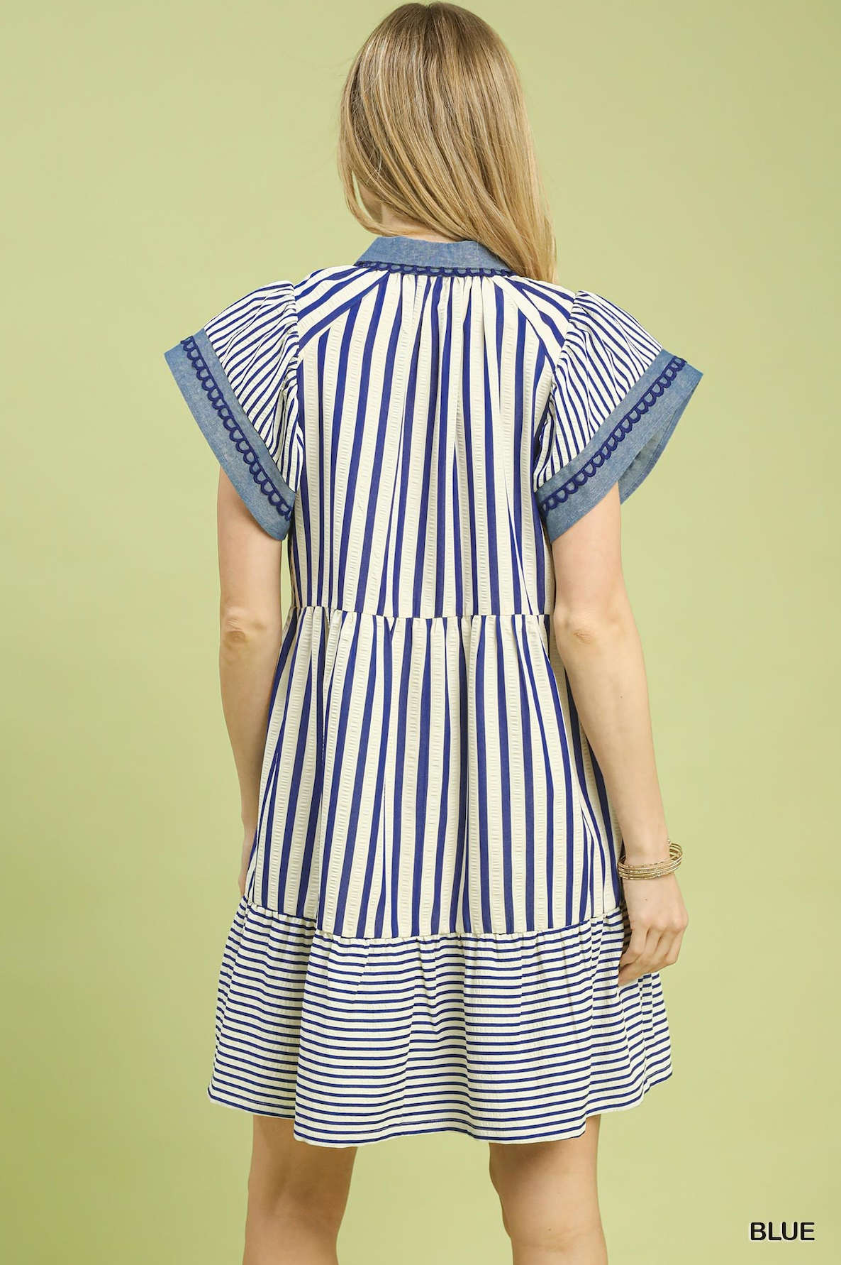 Harper Mixed Stripe Babydoll Dress