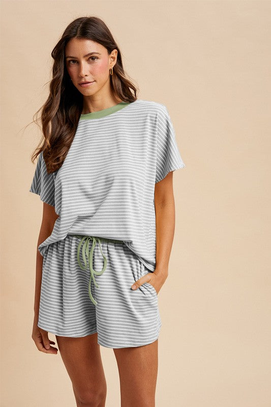 Easy Days Knit Lounge Set-Grey