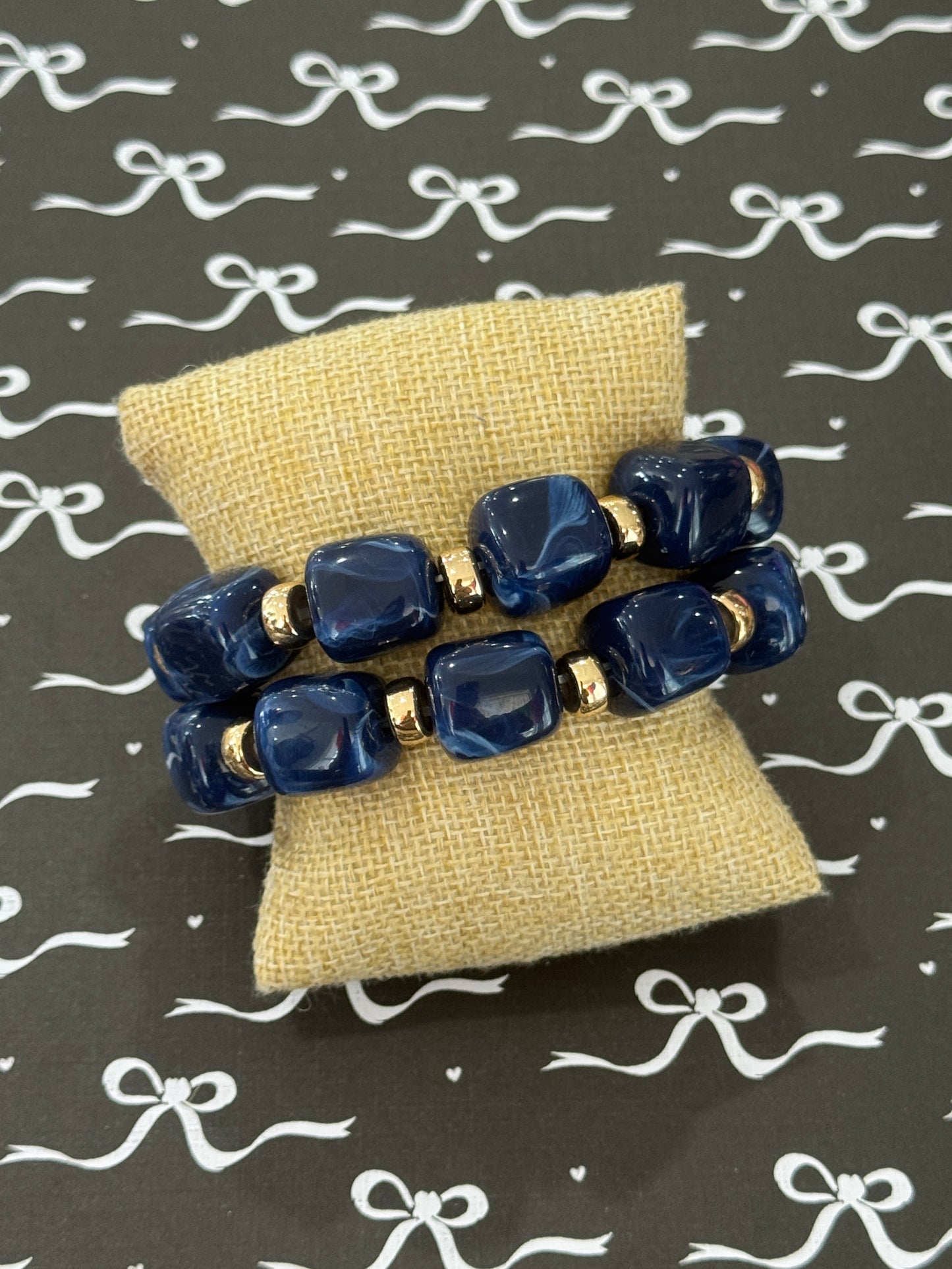 Nougat Cube Bracelet Stack