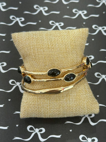 Chunky Gold Bangle Set