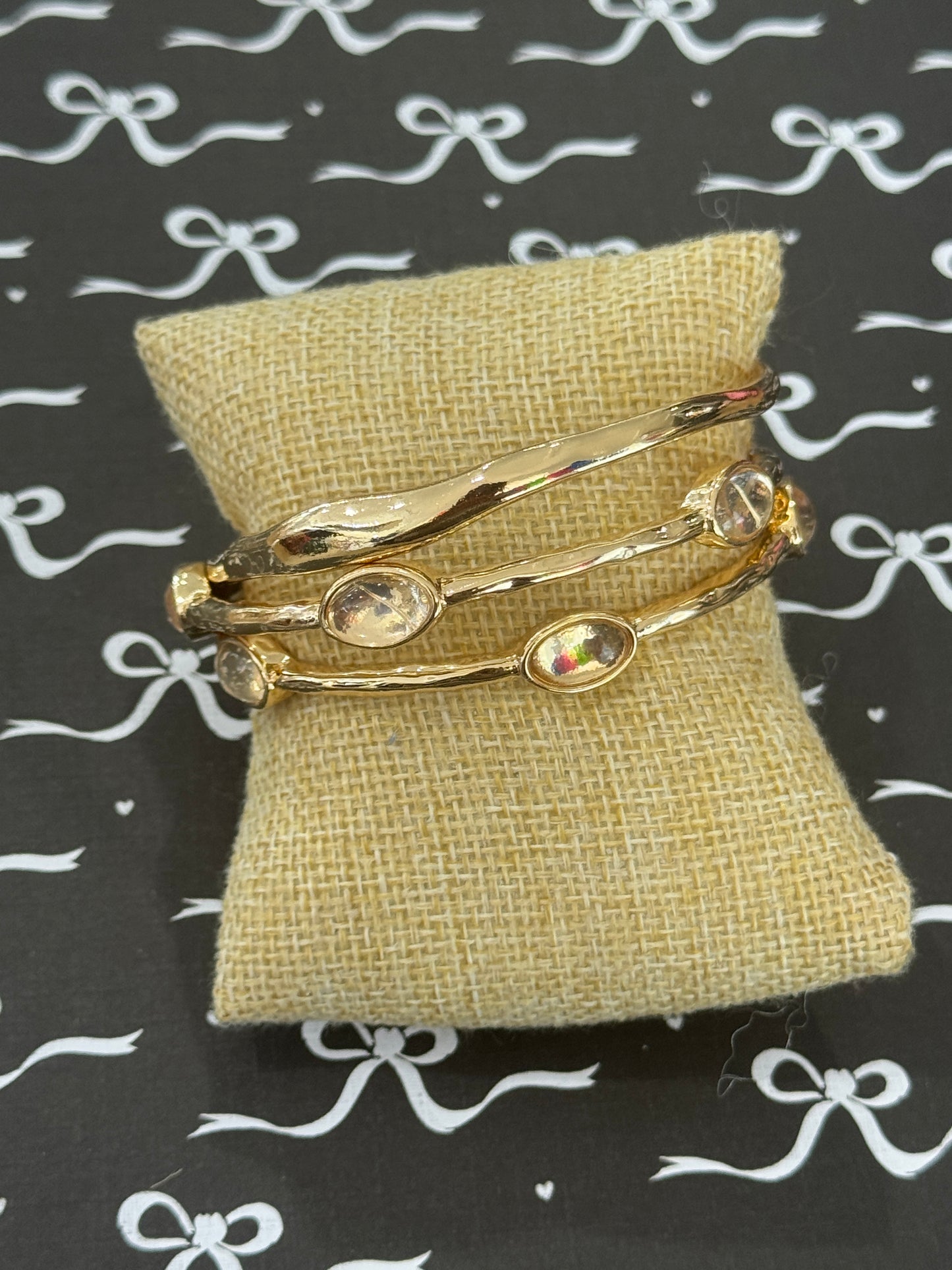 Chunky Gold Bangle Set