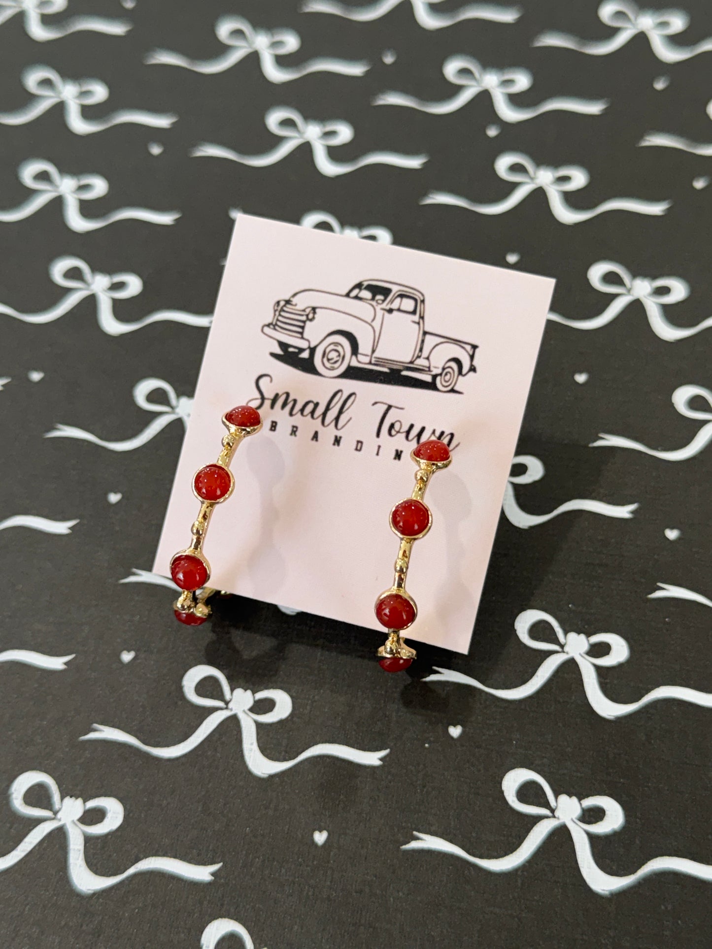Gemstone Hoop Earrings