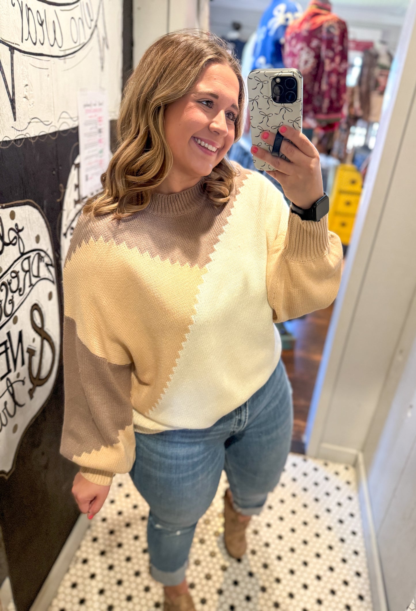 Suzanna Block Sweater