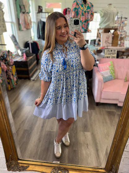 Julie Abstract Print Dress