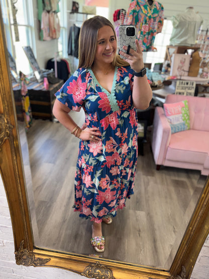 Marilyn Print Midi Dress