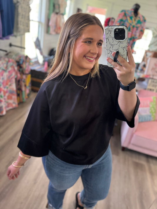 Hayden 3/4 Sleeve Solid Top