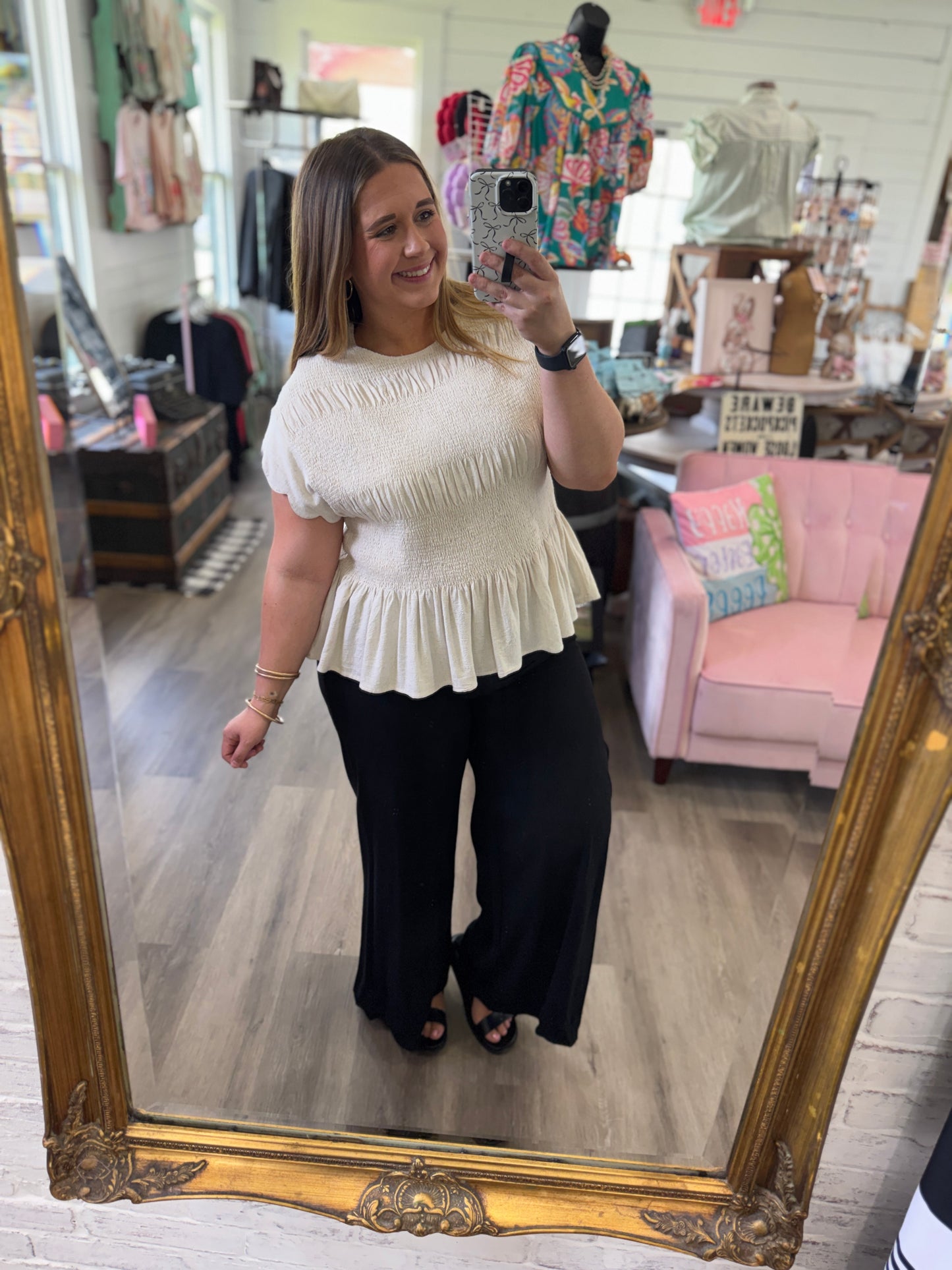 Clara Smocked Waist Flow Pants