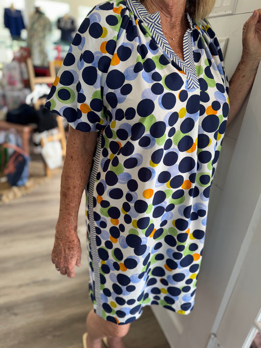 Kenzie Polka Dot Print Tunic Dress
