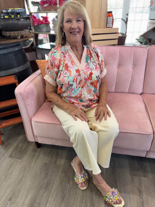 Ella High Waist Wide Leg Crop Pants