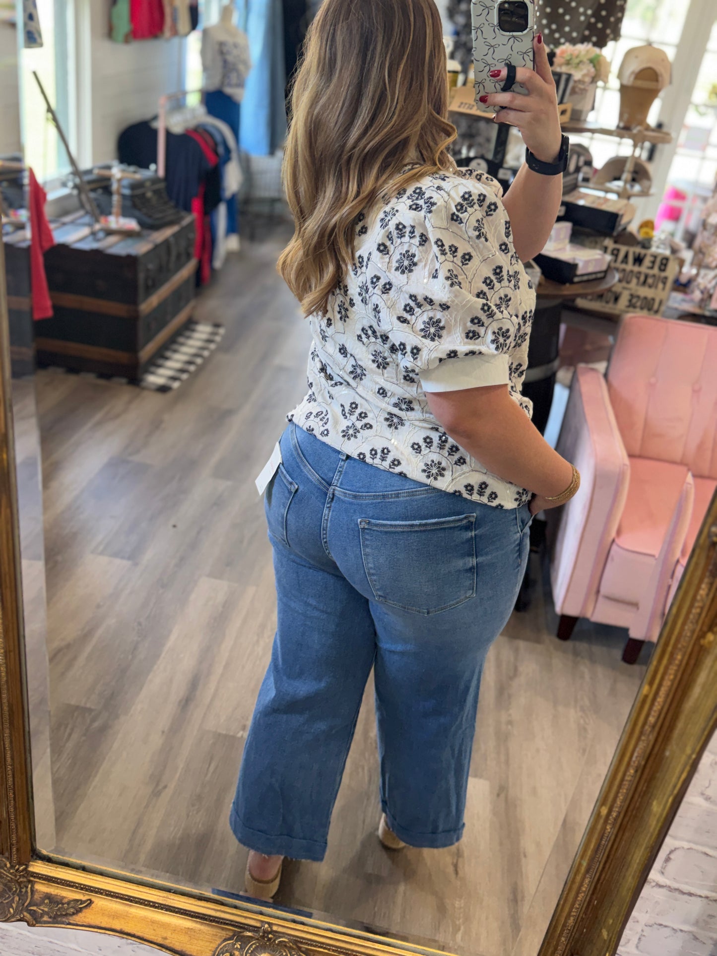 Ingenuity High-Rise Two Button Trouser Wide Jeans