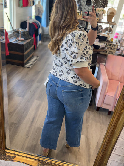 Ingenuity High-Rise Two Button Trouser Wide Jeans