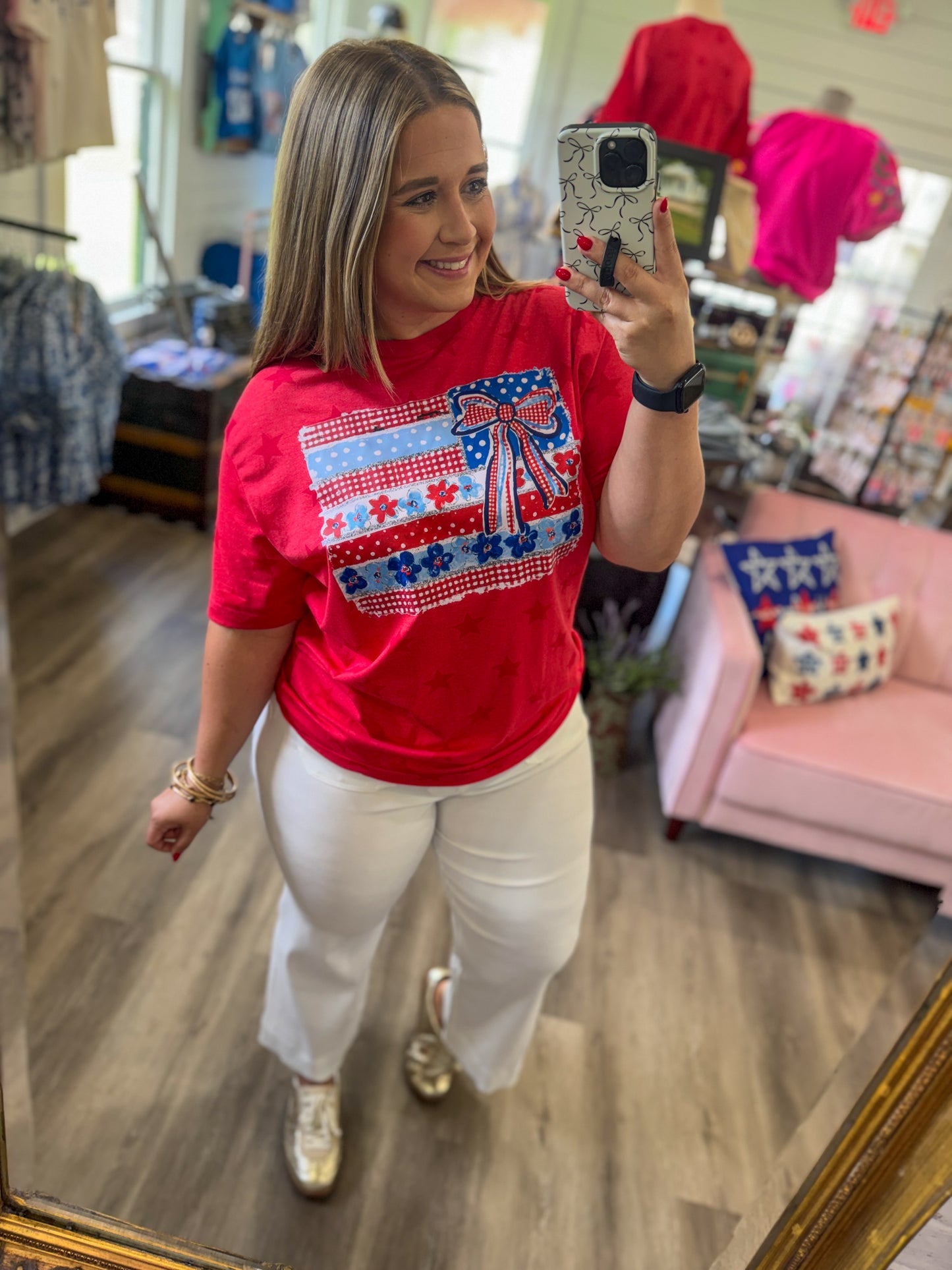 Coquette American Flag Star Tee