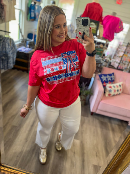 Coquette American Flag Star Tee
