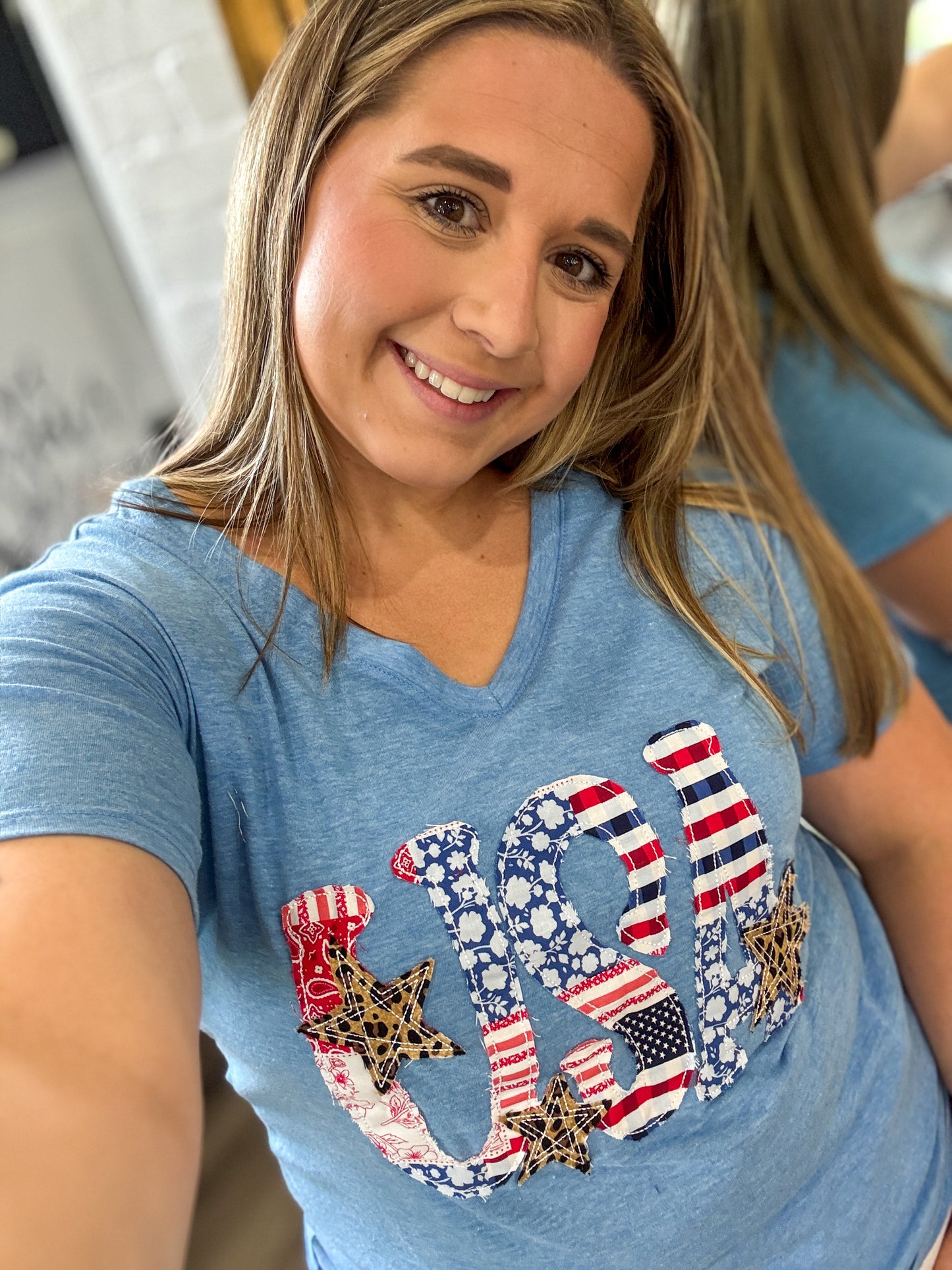 USA Embroidered Tee