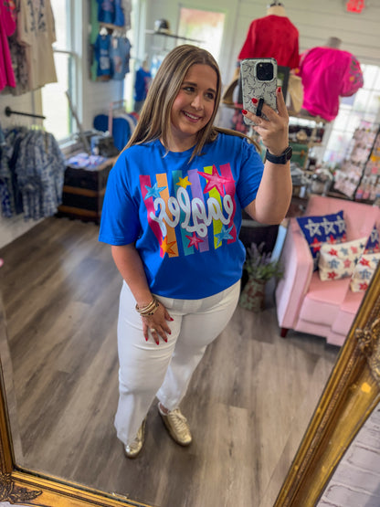 Preppy Eagles Colorful Striped Tee