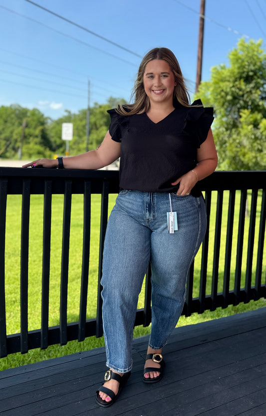 Petite High Waist Rigid Magic Barrel Jeans