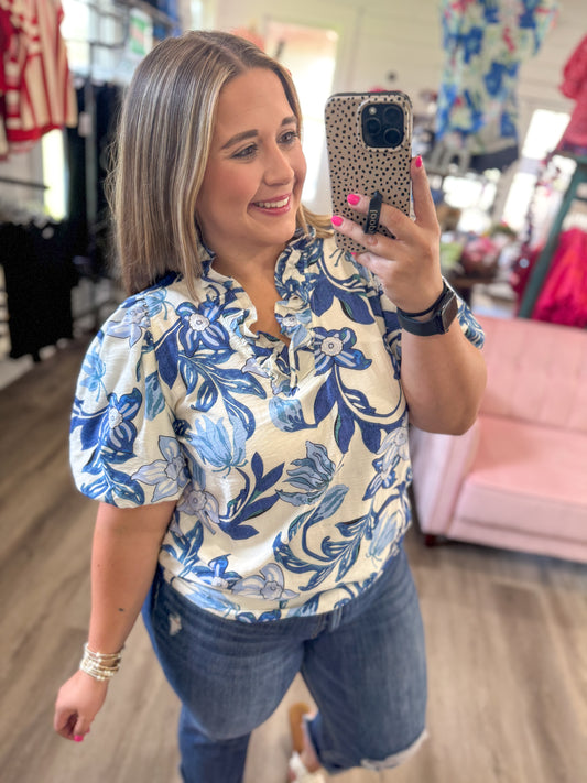 Emmie Lush Blossom Print Top