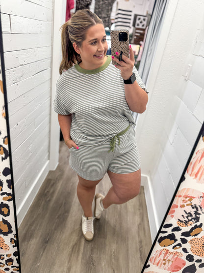 Easy Days Knit Lounge Set-Grey