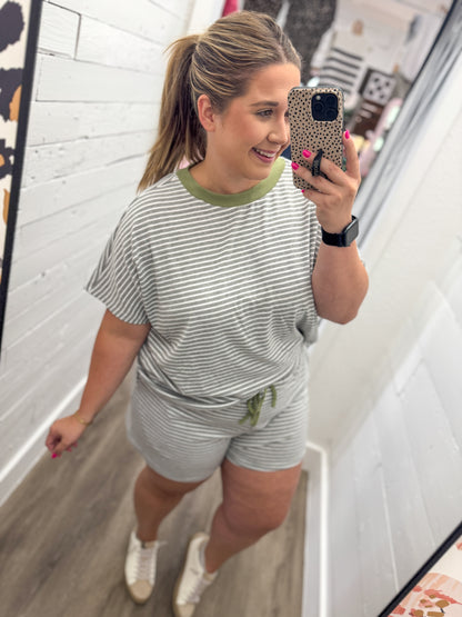 Easy Days Knit Lounge Set-Grey