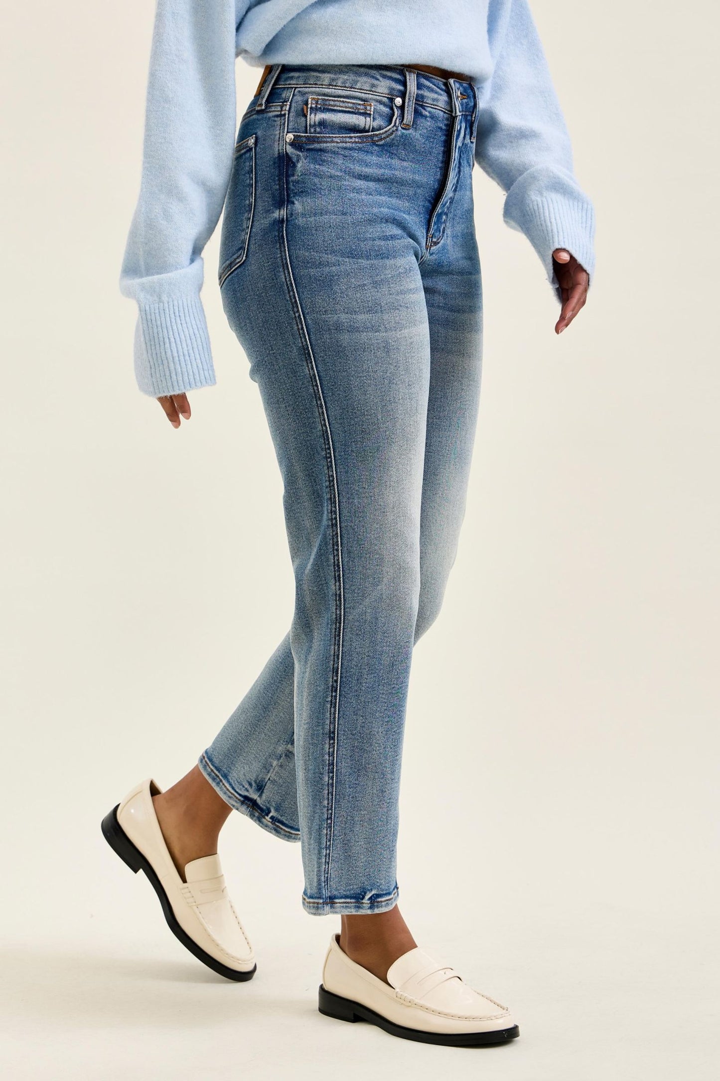 Peggy High Waist Tummy Control Ankle Straight Jeans