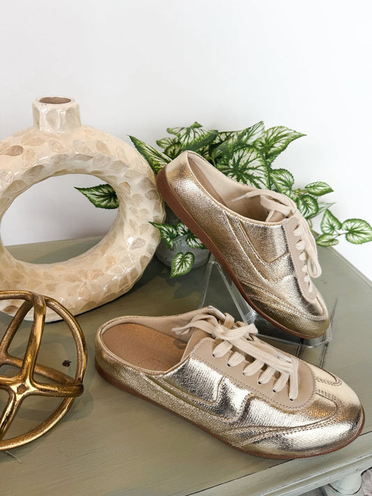 Mackay Gold Slip On Sneakers