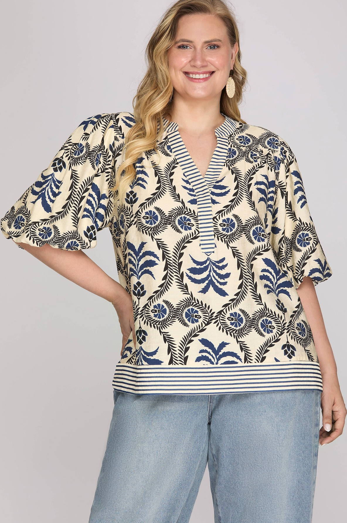 Paisley Belle Bubble Sleeve Top