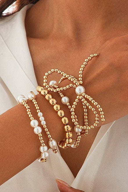 Pearl Bow Bracelet Bundle