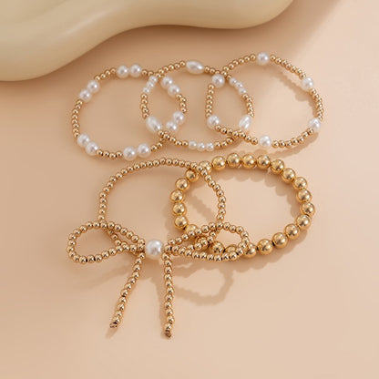 Pearl Bow Bracelet Bundle