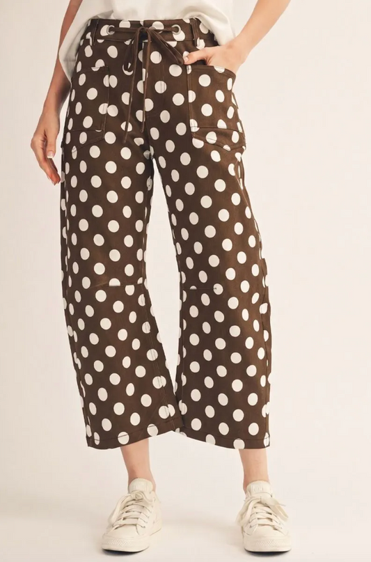 Playful Polka Dot Barrel Pants