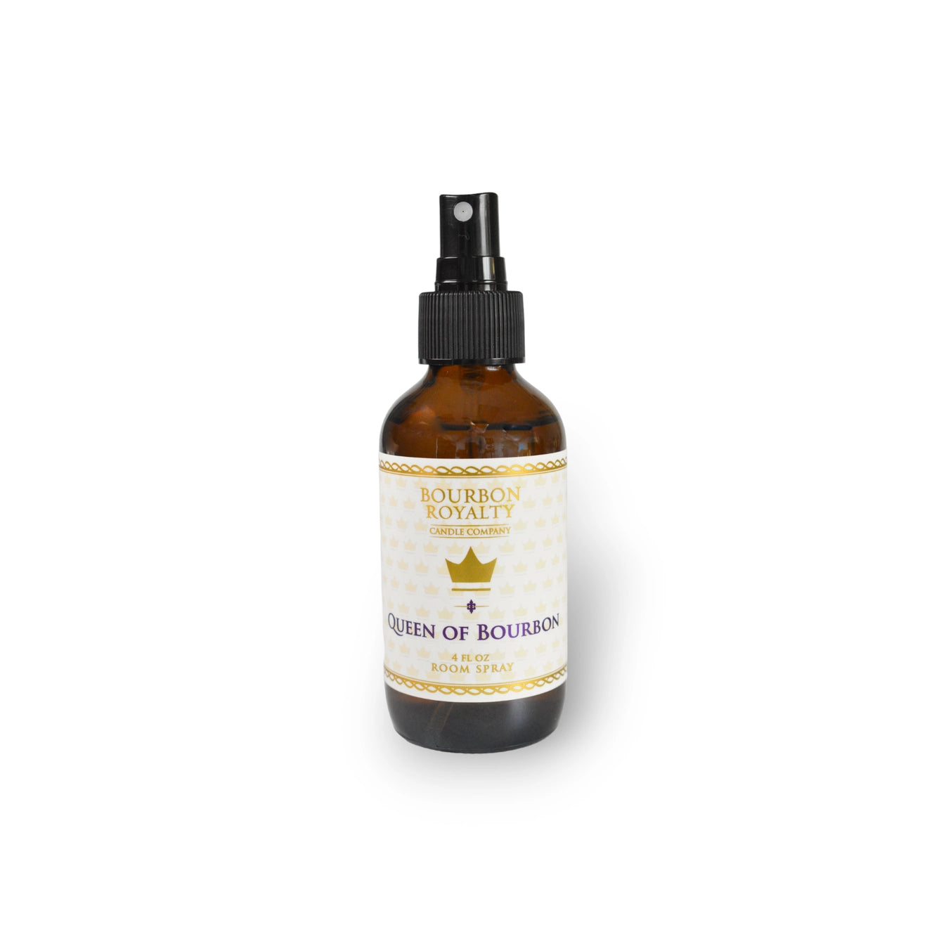 Bourbon Royalty room spray bottle on a white background