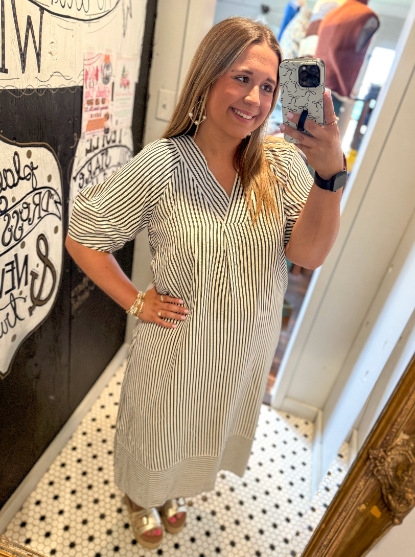 Harper Stripe Midi Dress
