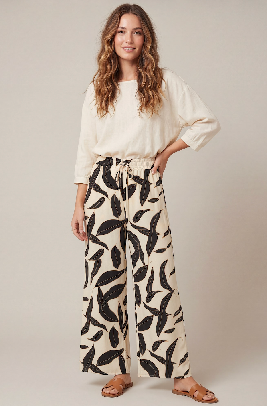 Katie Printed Pants With Pockets