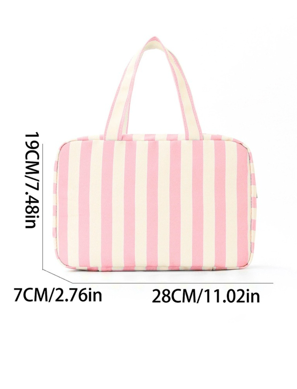 Striped 4-Layer Foldable Hanging Toiletry Bag