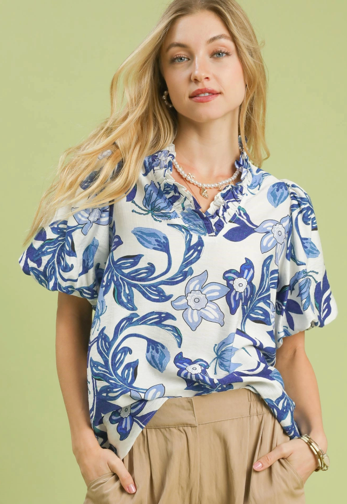 Emmie Lush Blossom Print Top