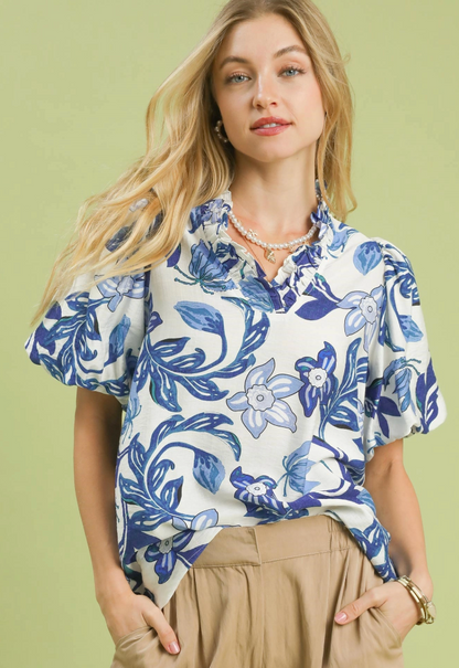 Emmie Lush Blossom Print Top