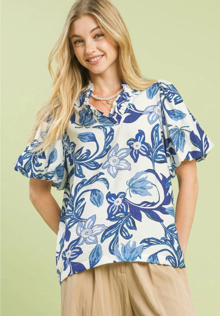 Emmie Lush Blossom Print Top