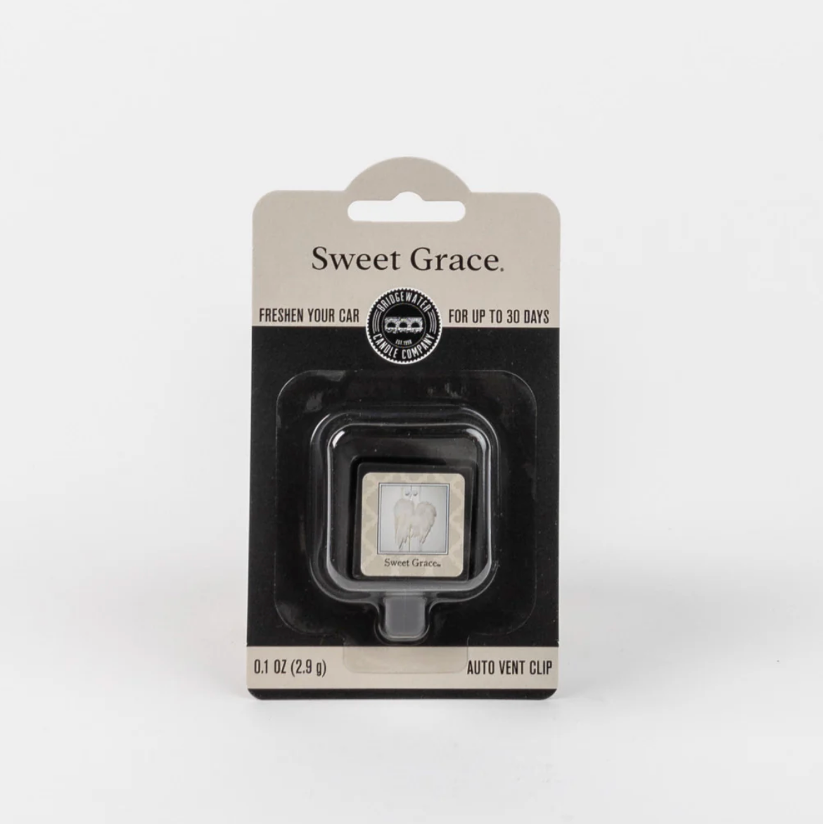 Sweet Grace car air freshener in packaging on a white background