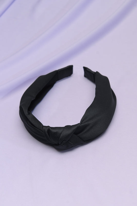 Wide Knotted Satin Headband
