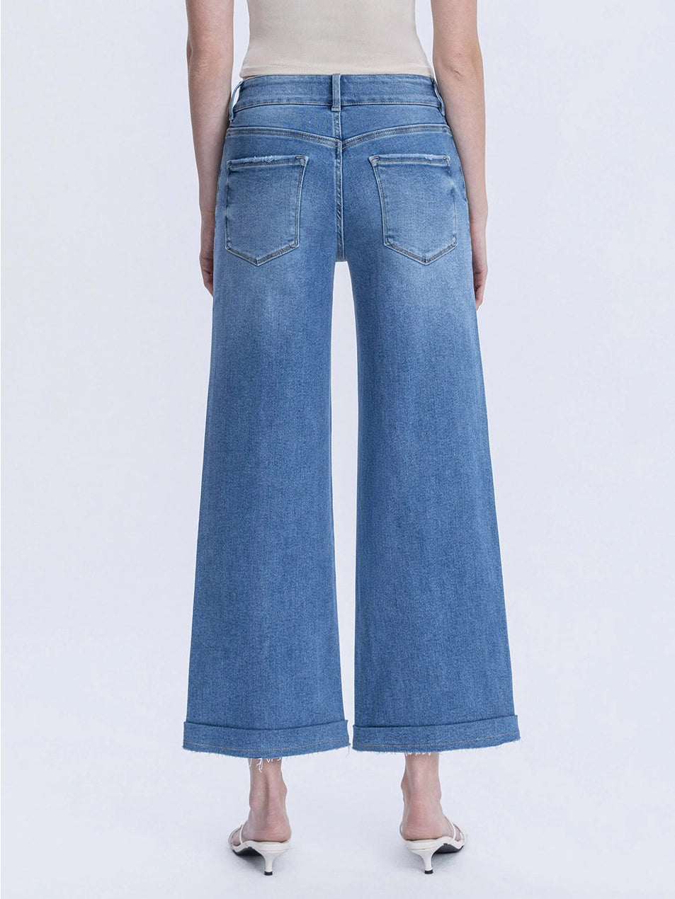 Ingenuity High-Rise Two Button Trouser Wide Jeans