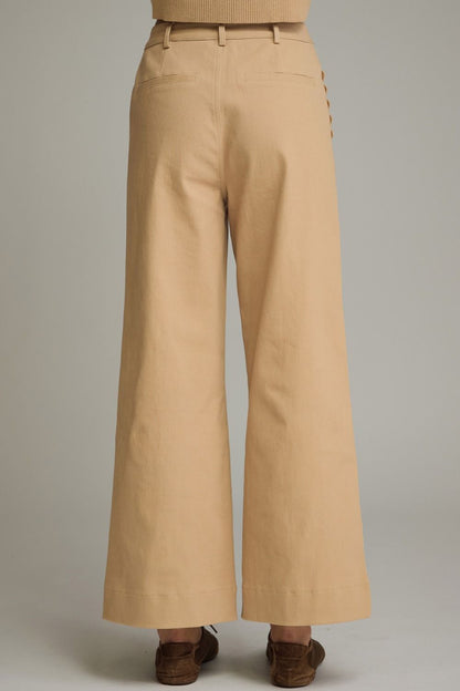 Charlotte Scallop Pocket Pants-Camel