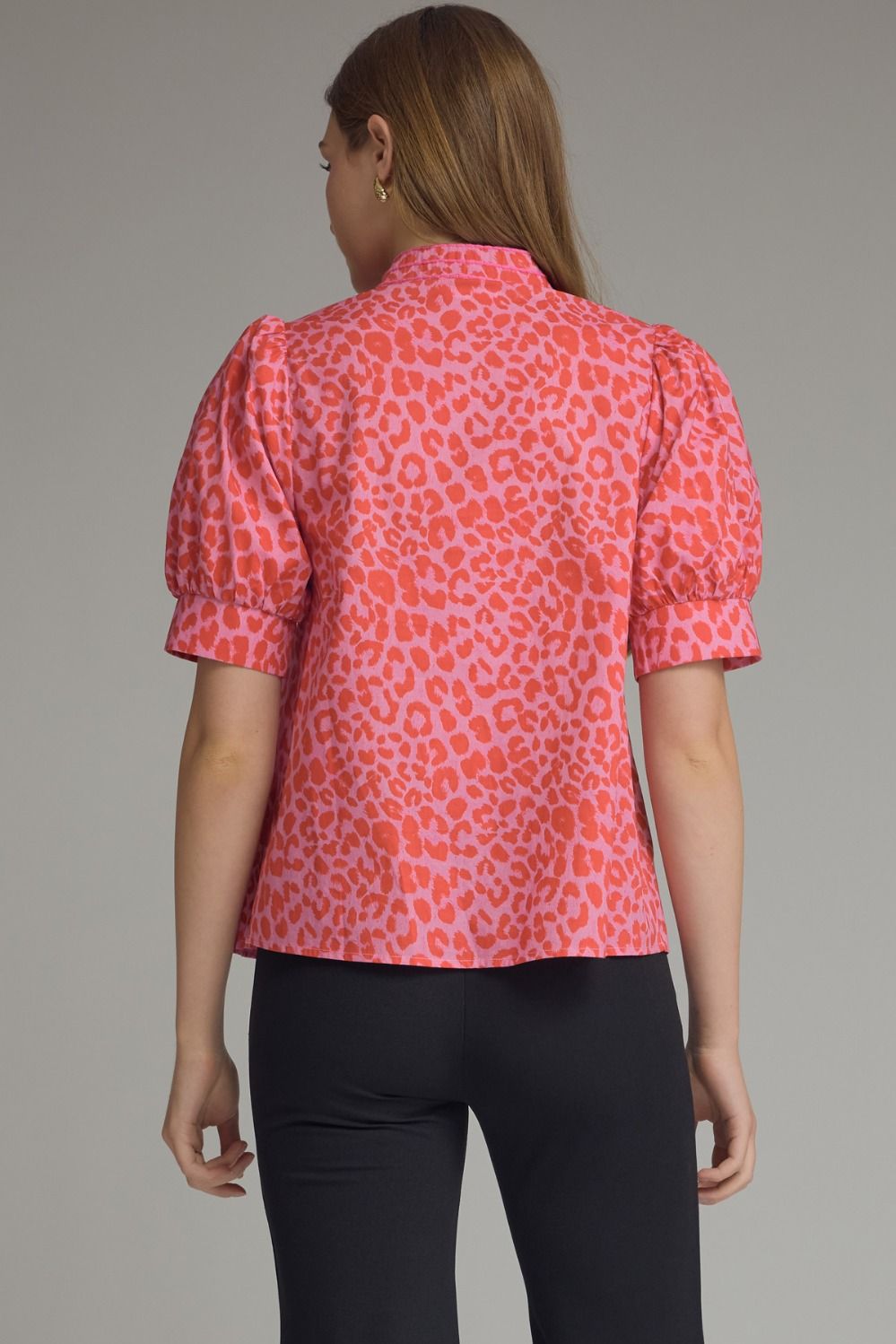 Savanna Leopard Embroidered Detail Top
